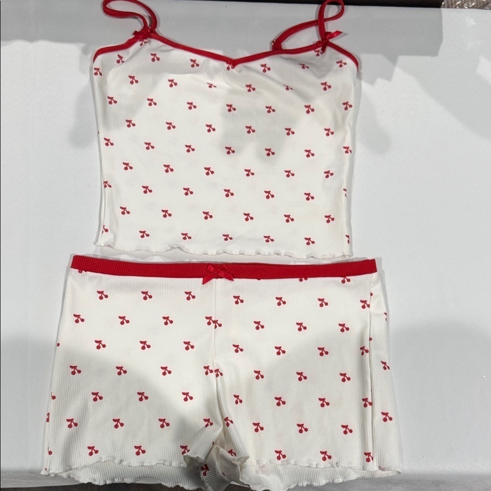 Cherry Print Women's Sleepwear Set. Size small. NWOT.